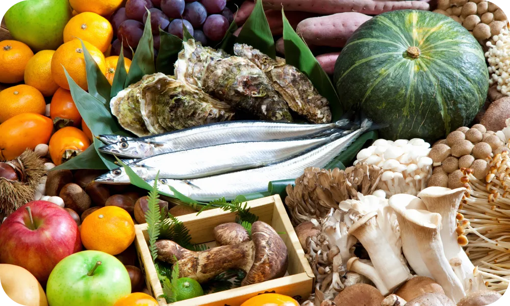 全国から届く旬の食材